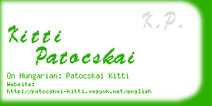 kitti patocskai business card